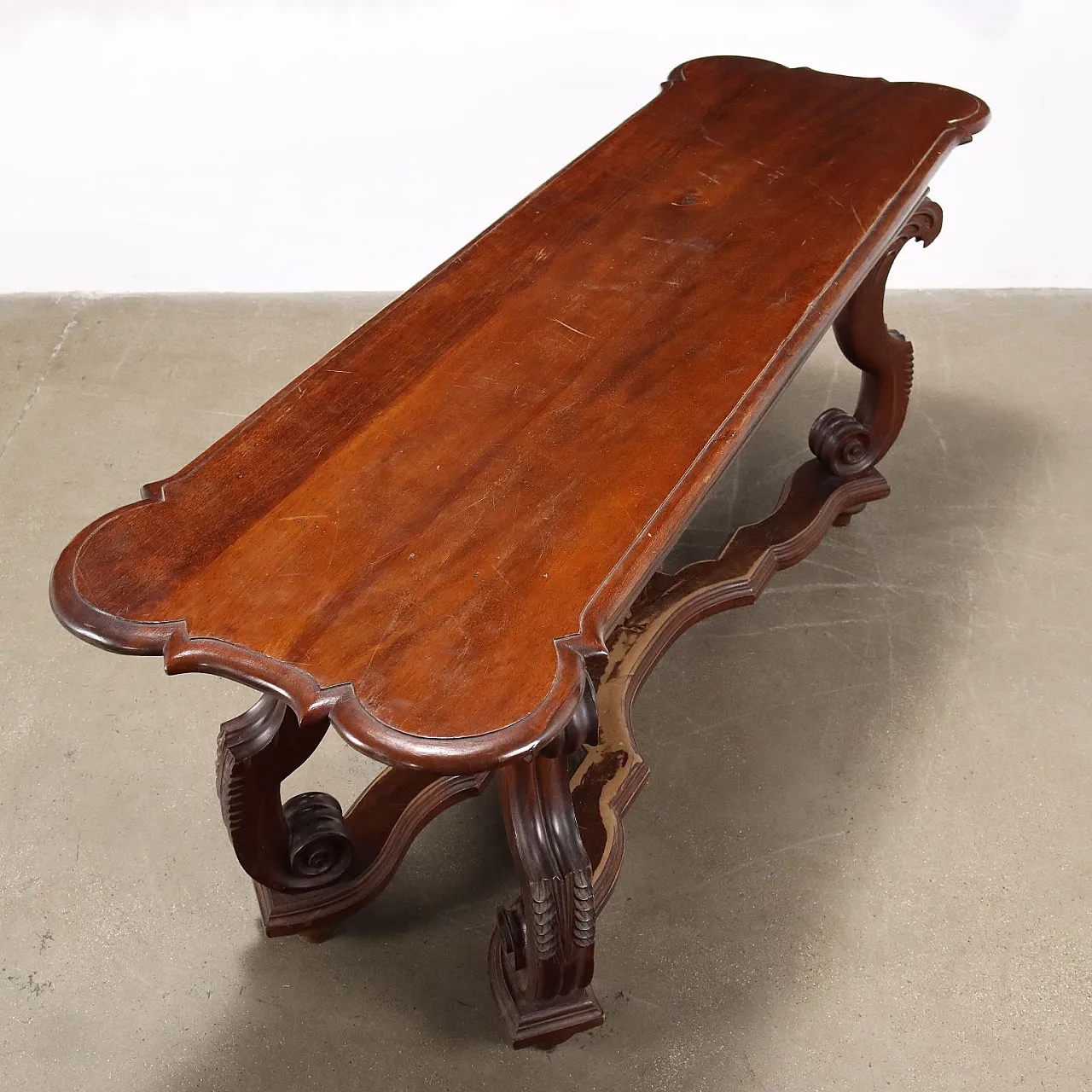 Poplar and walnut writing desk, early 20th century 8