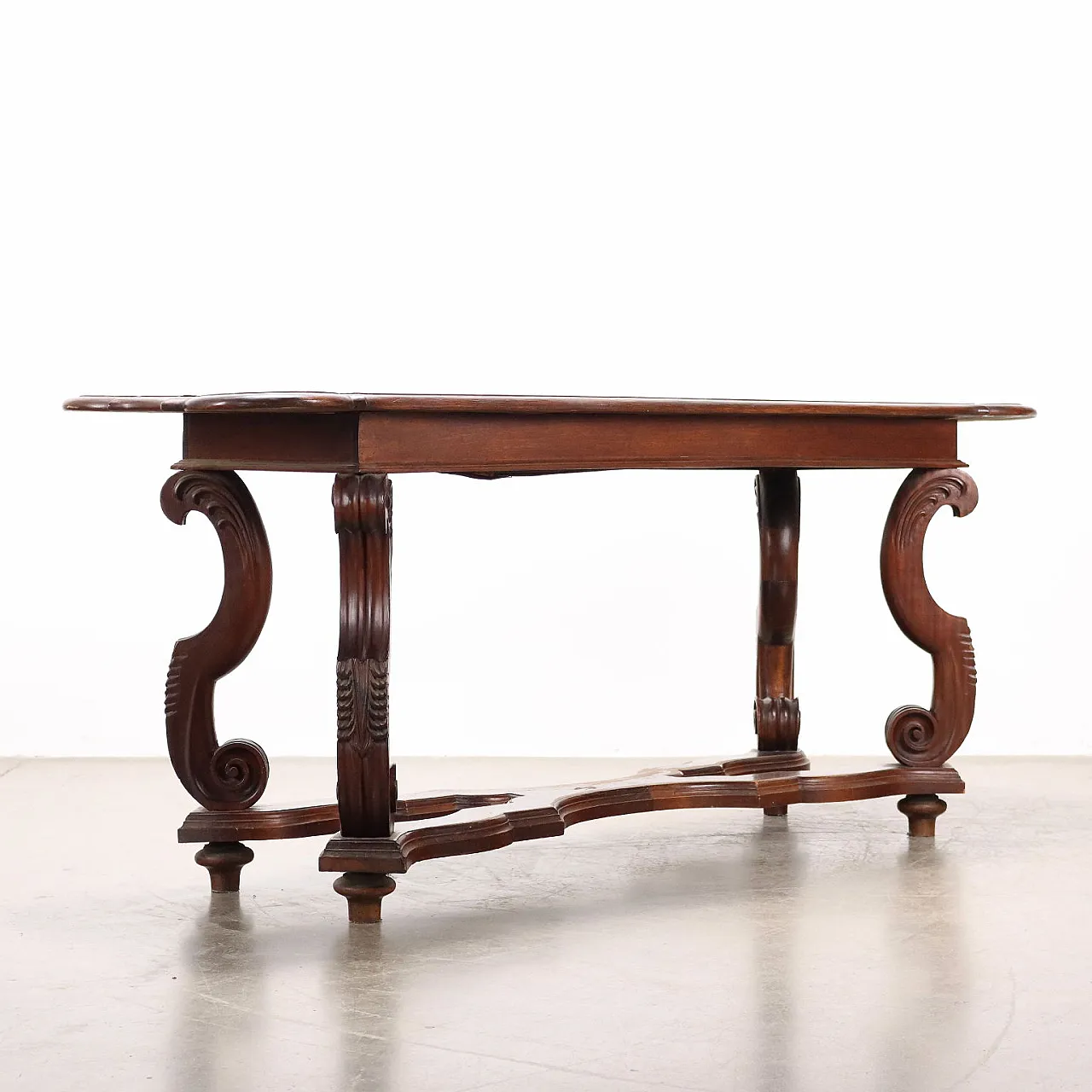 Poplar and walnut writing desk, early 20th century 9