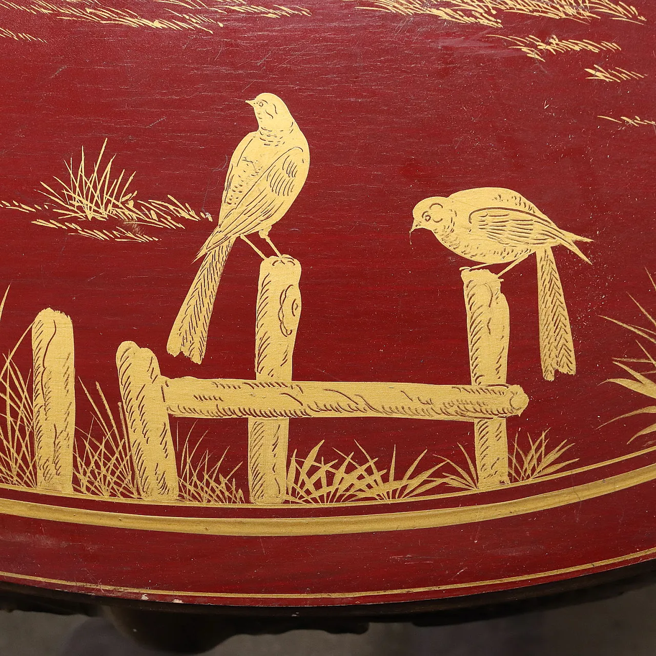 Lacquered wooden tray table, early 20th century 6