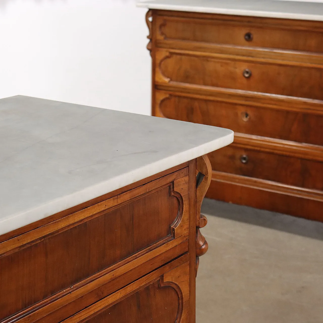 Pair of Louis Philippe wooden chests of drawers, 19th century 3