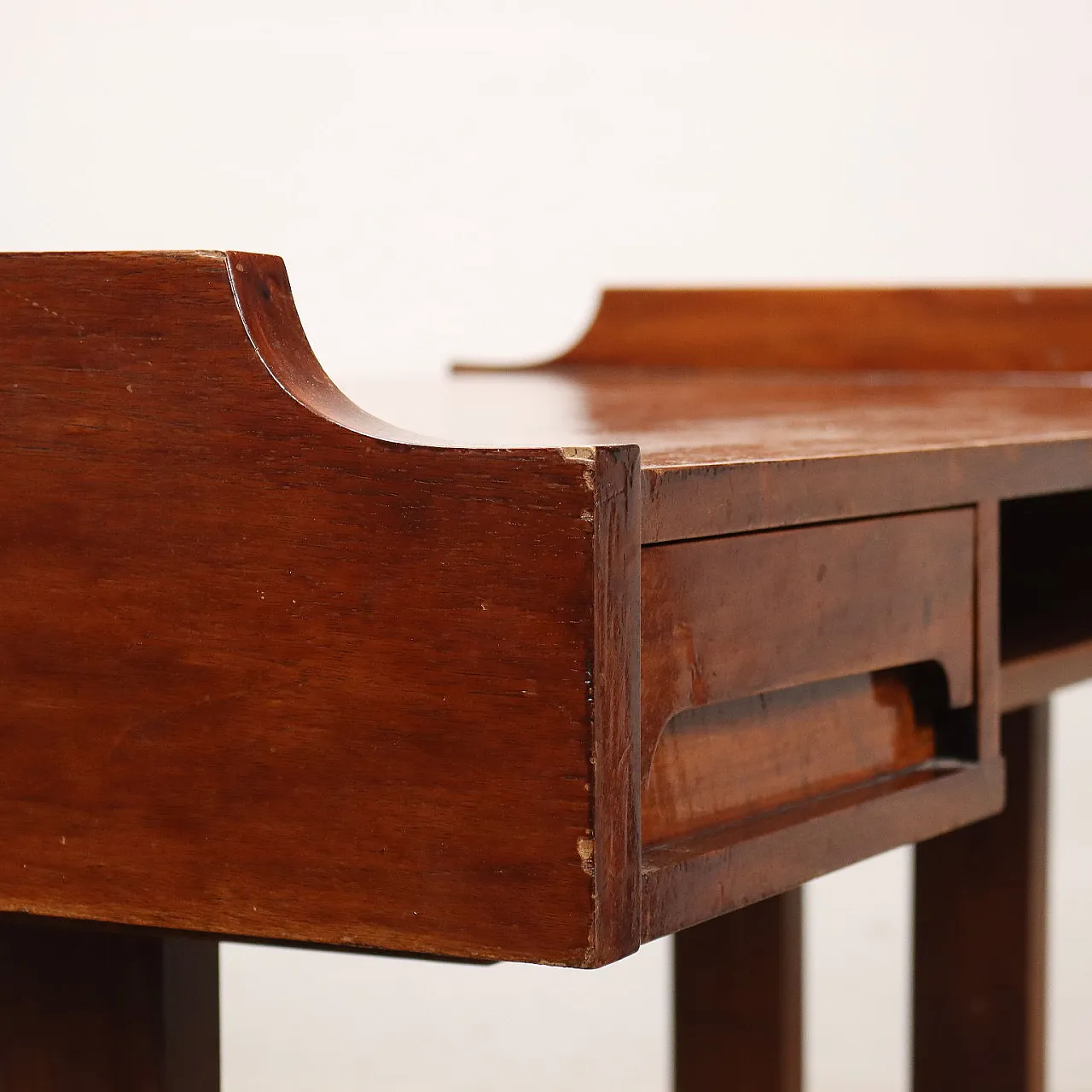 Teak veneered wood writing desk, 1960s 5