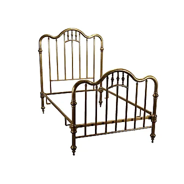 Antique brass bed, early 20th century