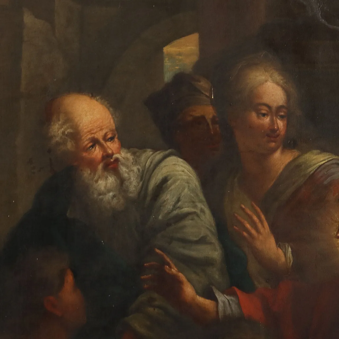 Painting Jesus and the Children, oil on canvas, 18th century 5