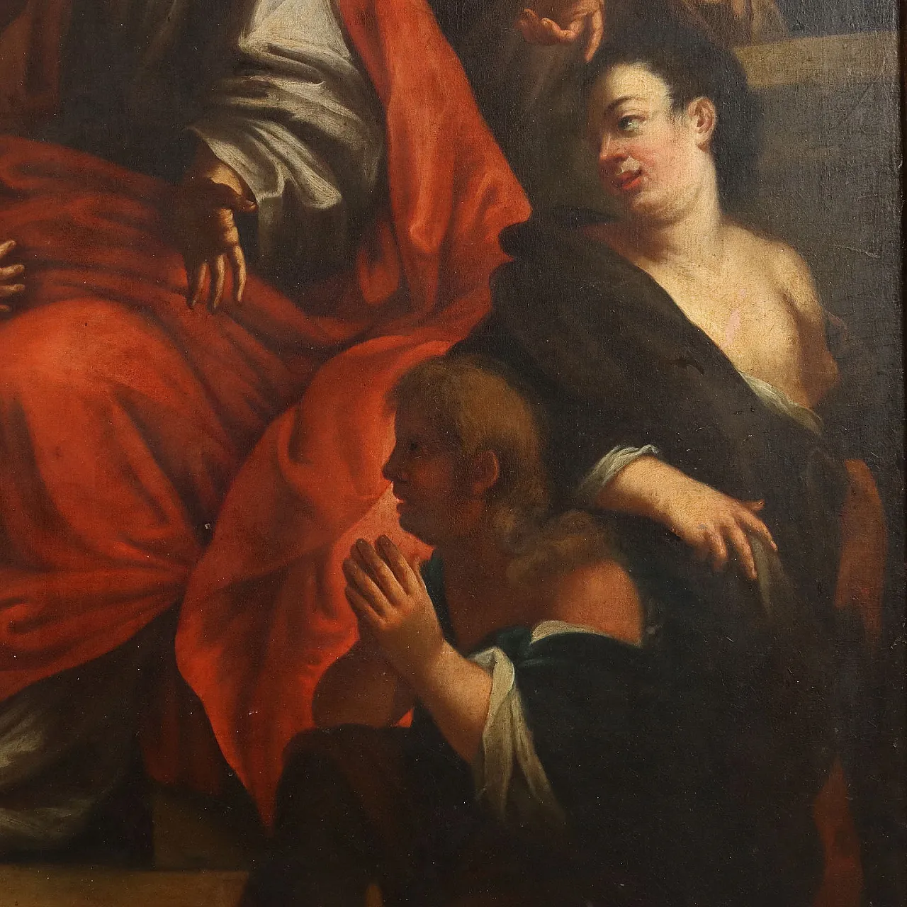 Painting Jesus and the Children, oil on canvas, 18th century 7