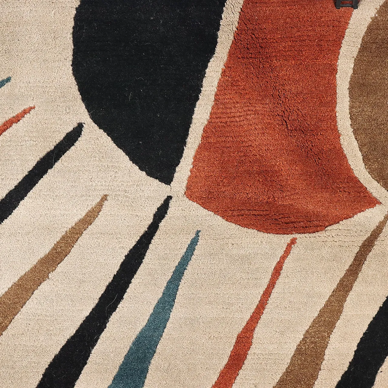 Eye carpet in cotton and wool, late 20th century 4