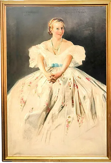 Charles Joseph Watelet, Portrait of Simone Mirat, oil painting, 1935