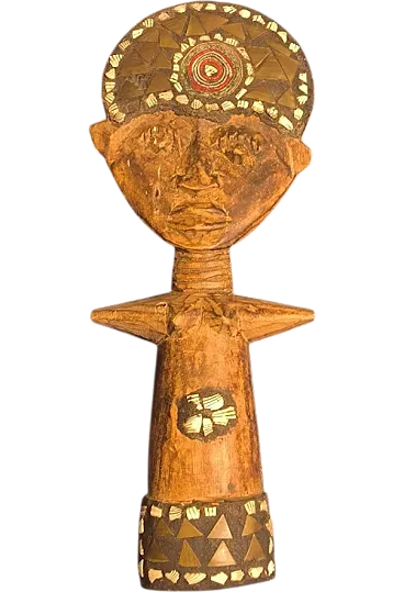 Ancient doll in wood Zaire, 20th century