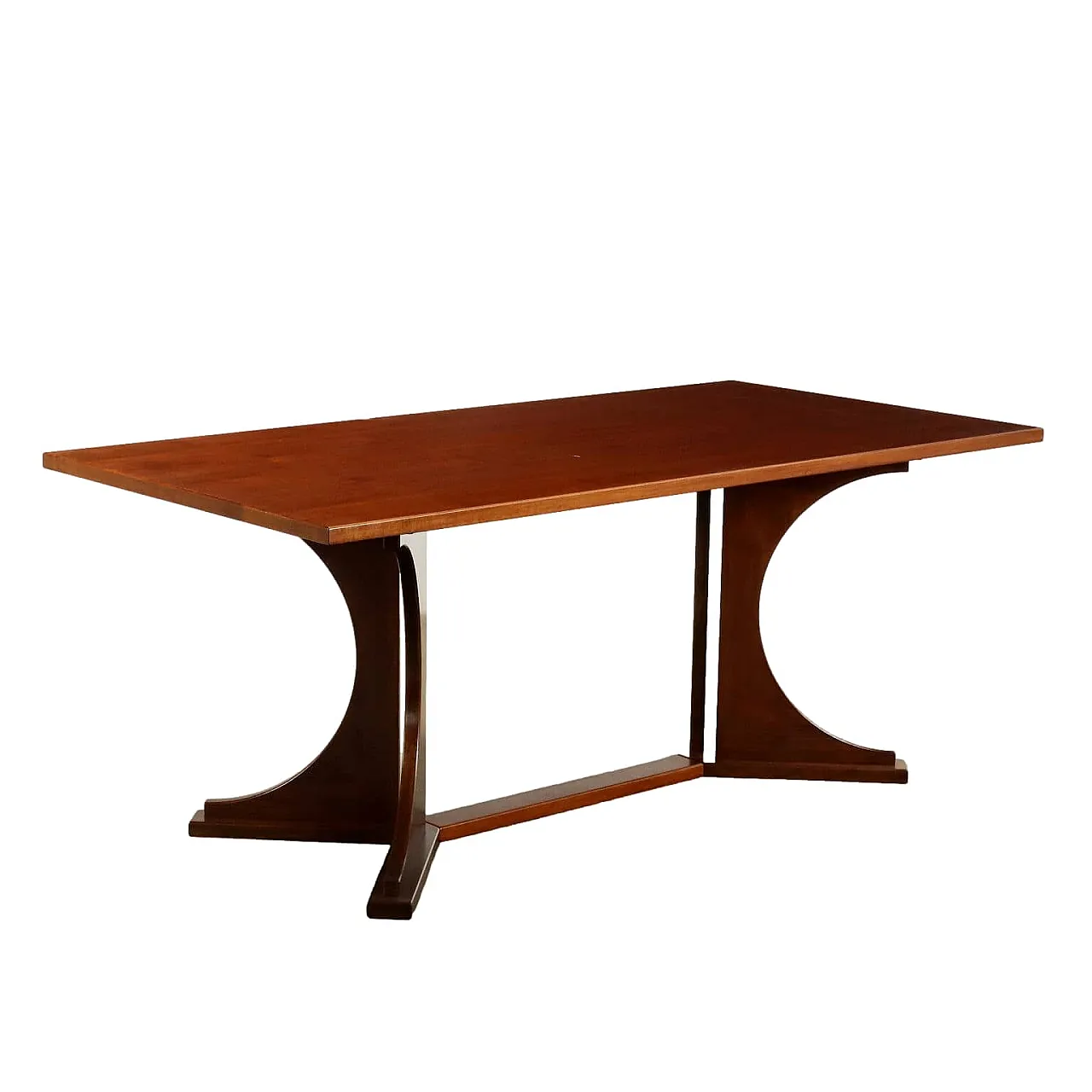 Walnut veneered table attributed to Franco Albini, 1960s 1