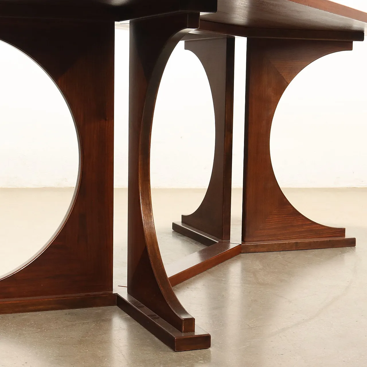 Walnut veneered table attributed to Franco Albini, 1960s 5