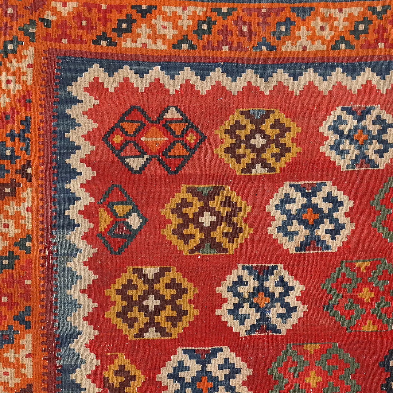 Kilim wool rug, late 20th century 4