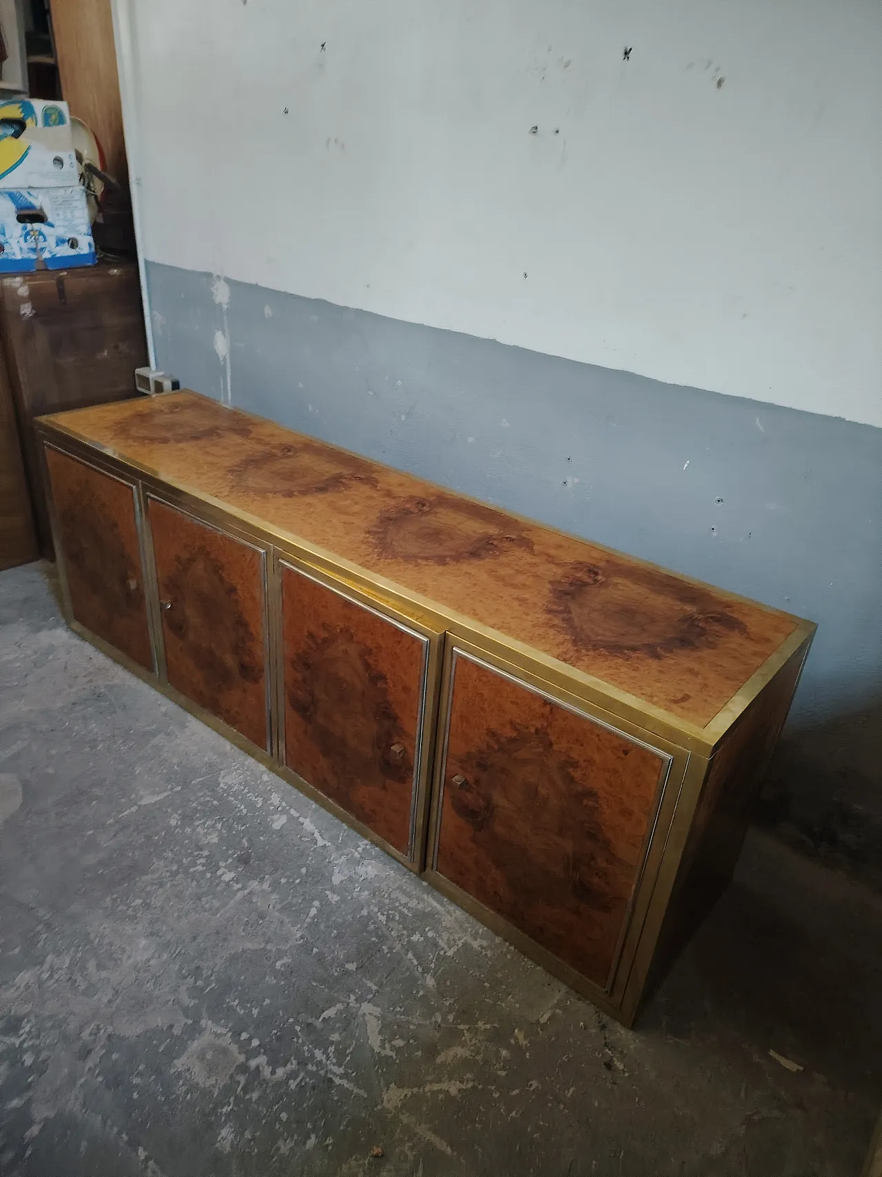 Hollywood Regency Sideboard sideboard in briarwood, 1970s 3