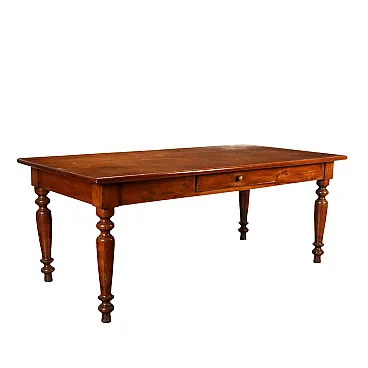 Antique Table Walnut Fir Italy Mid XIX Century