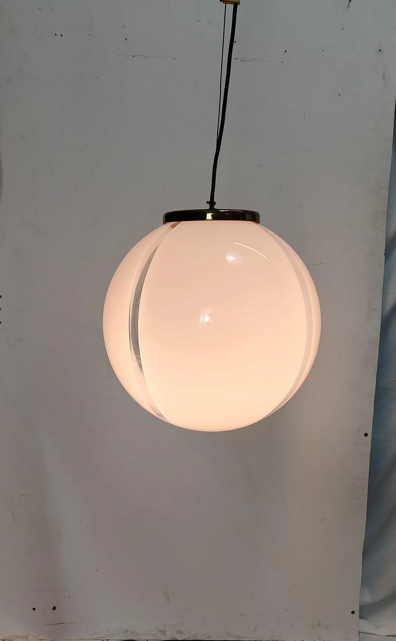 Sphere lamp from the Space Age era in Murano glass, 1960s-70s 8