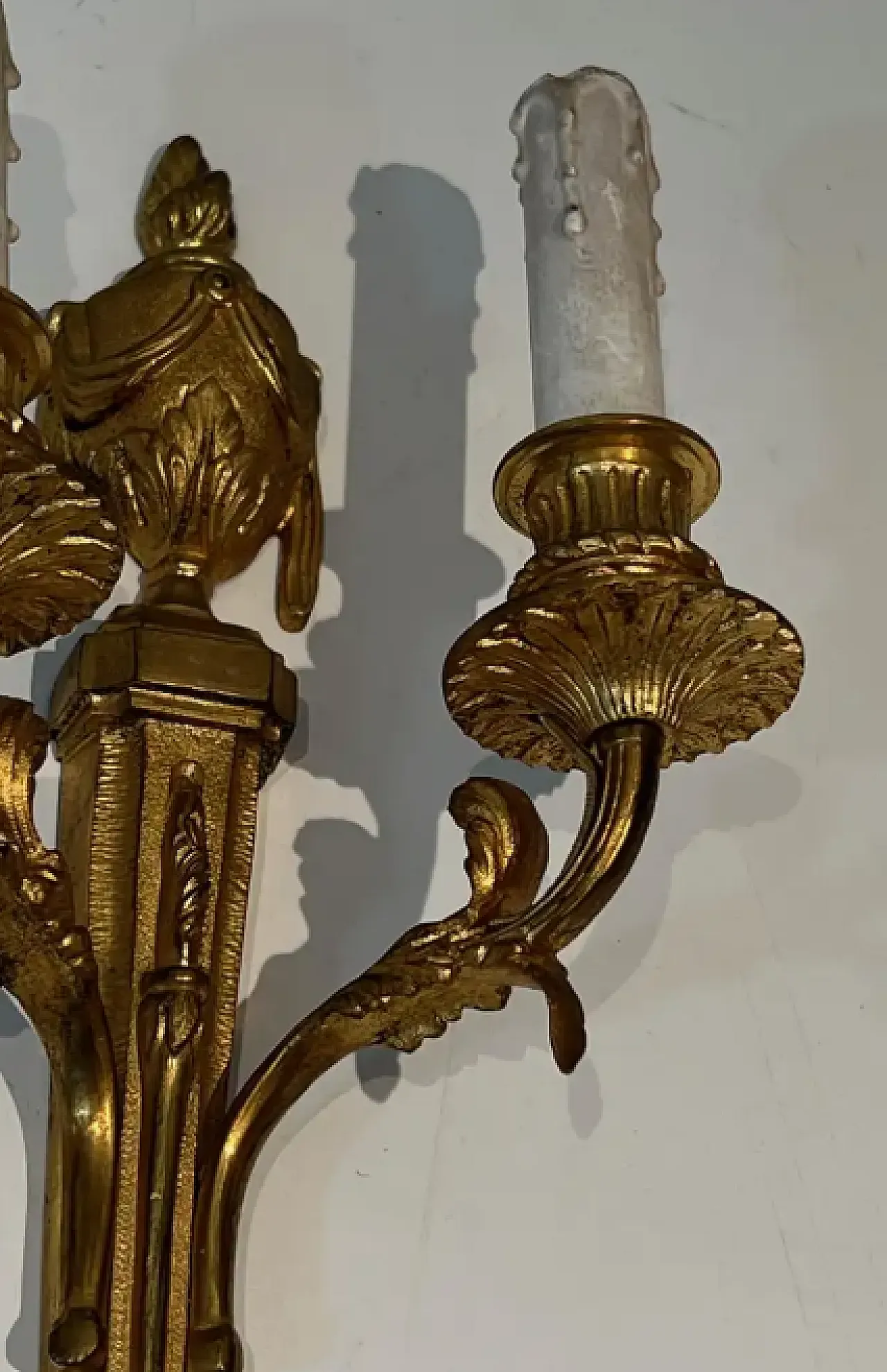 4 bronze wall lamps in Louis XVI style, 1940s 10