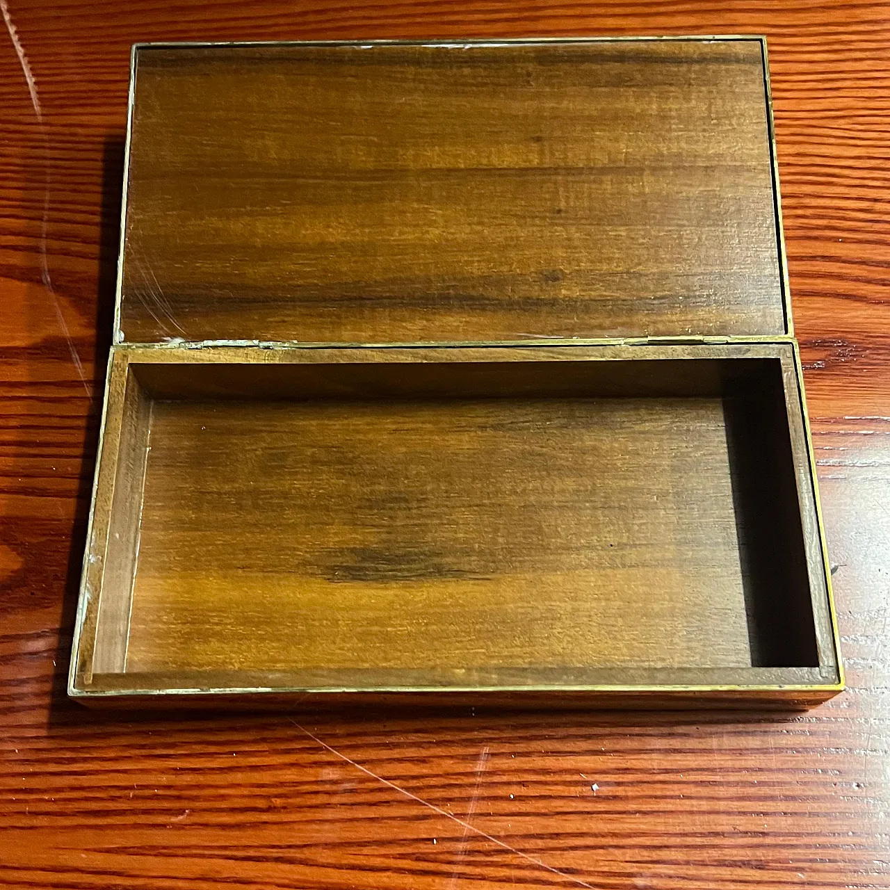 Jewellery box in brass and mother-of-pearl, 1970s 7