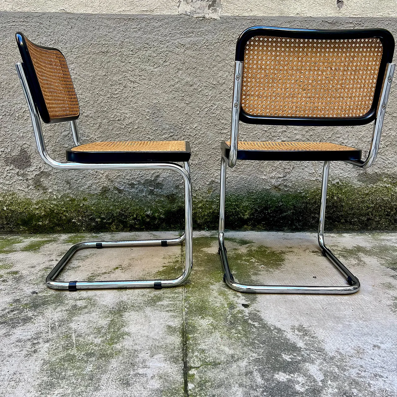 6 Chairs in the style of Marcel Breuer's Cesca model, 1980s 9