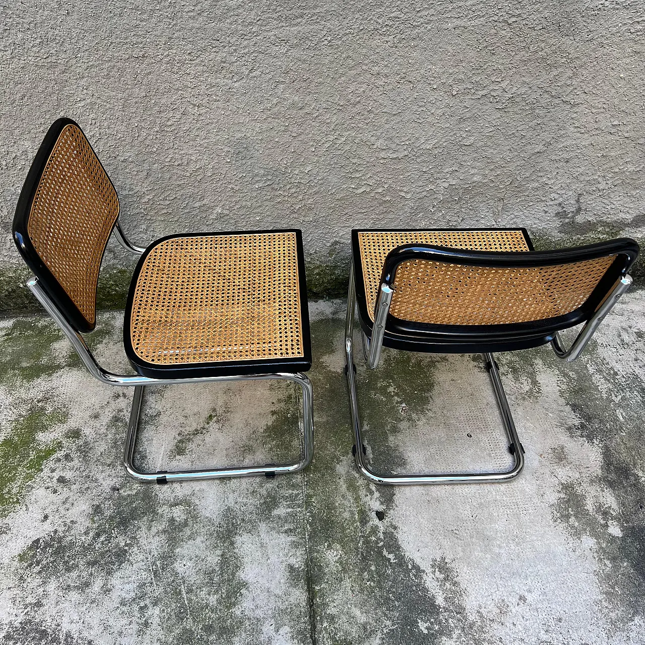 6 Chairs in the style of Marcel Breuer's Cesca model, 1980s 10