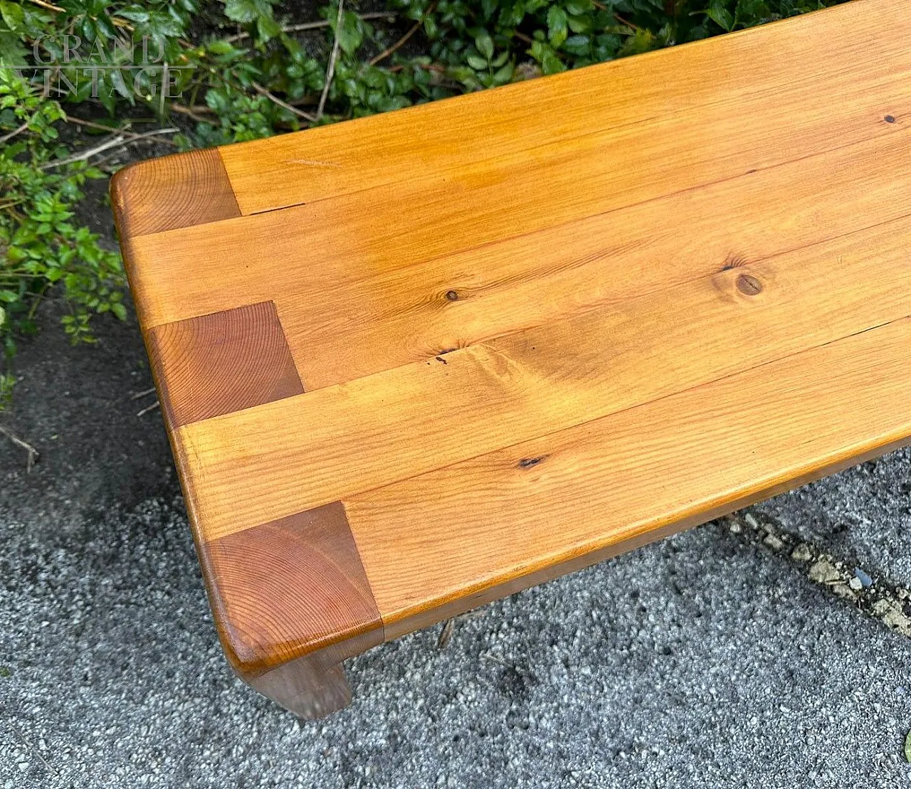 Pair of wooden benches by Giuseppe Rivadossi, 1970s 4