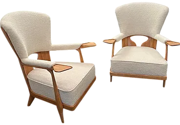 Pair of armchairs by Enrico Ciuti for F.lli Tagliabue, 1950s