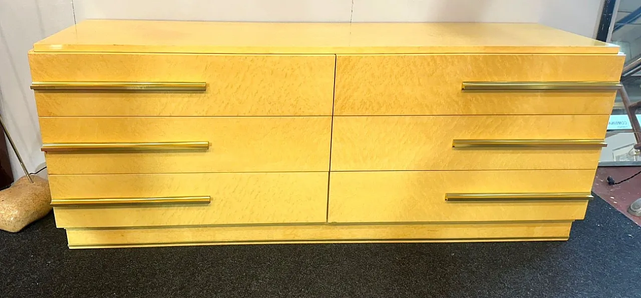 Birch-root chest of drawers, 1970s 2