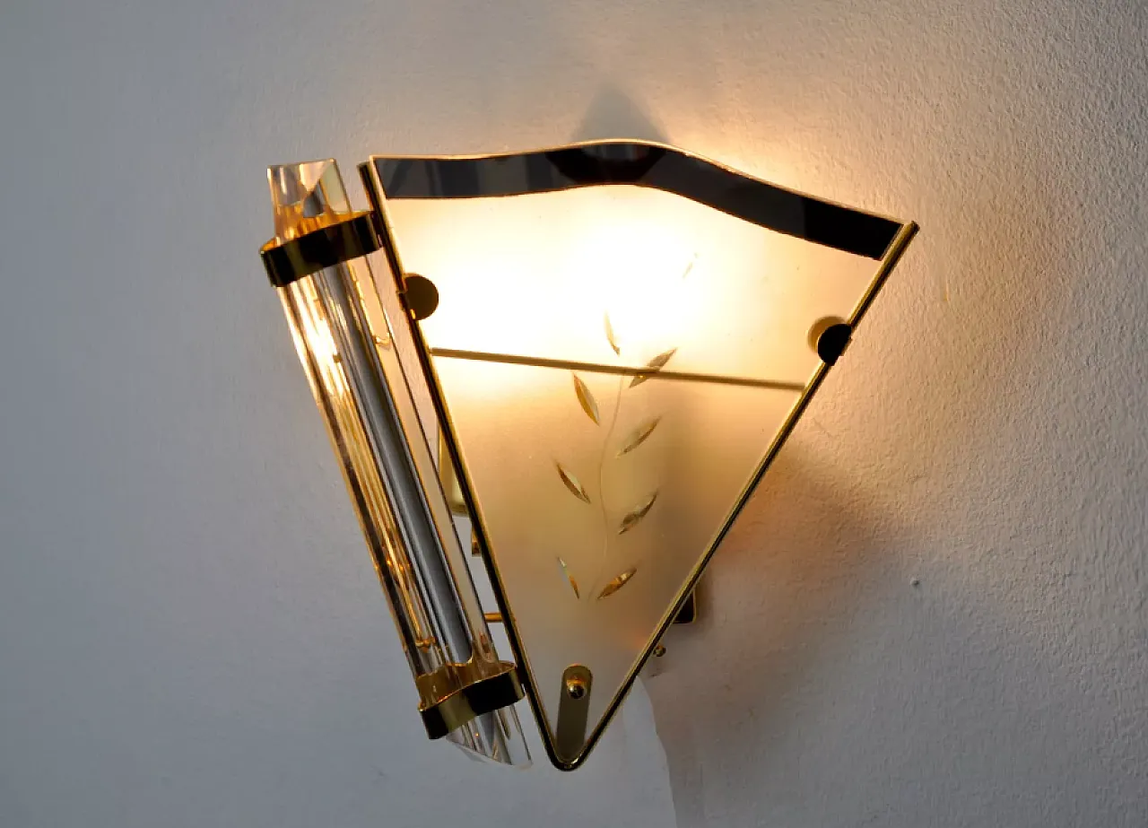 Regency single wall sconce, 1980s 4