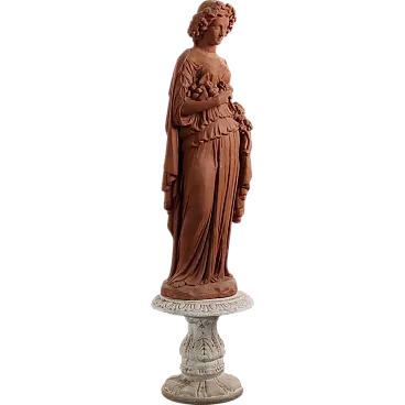 Autumn allegory terracotta statue, late 20th century