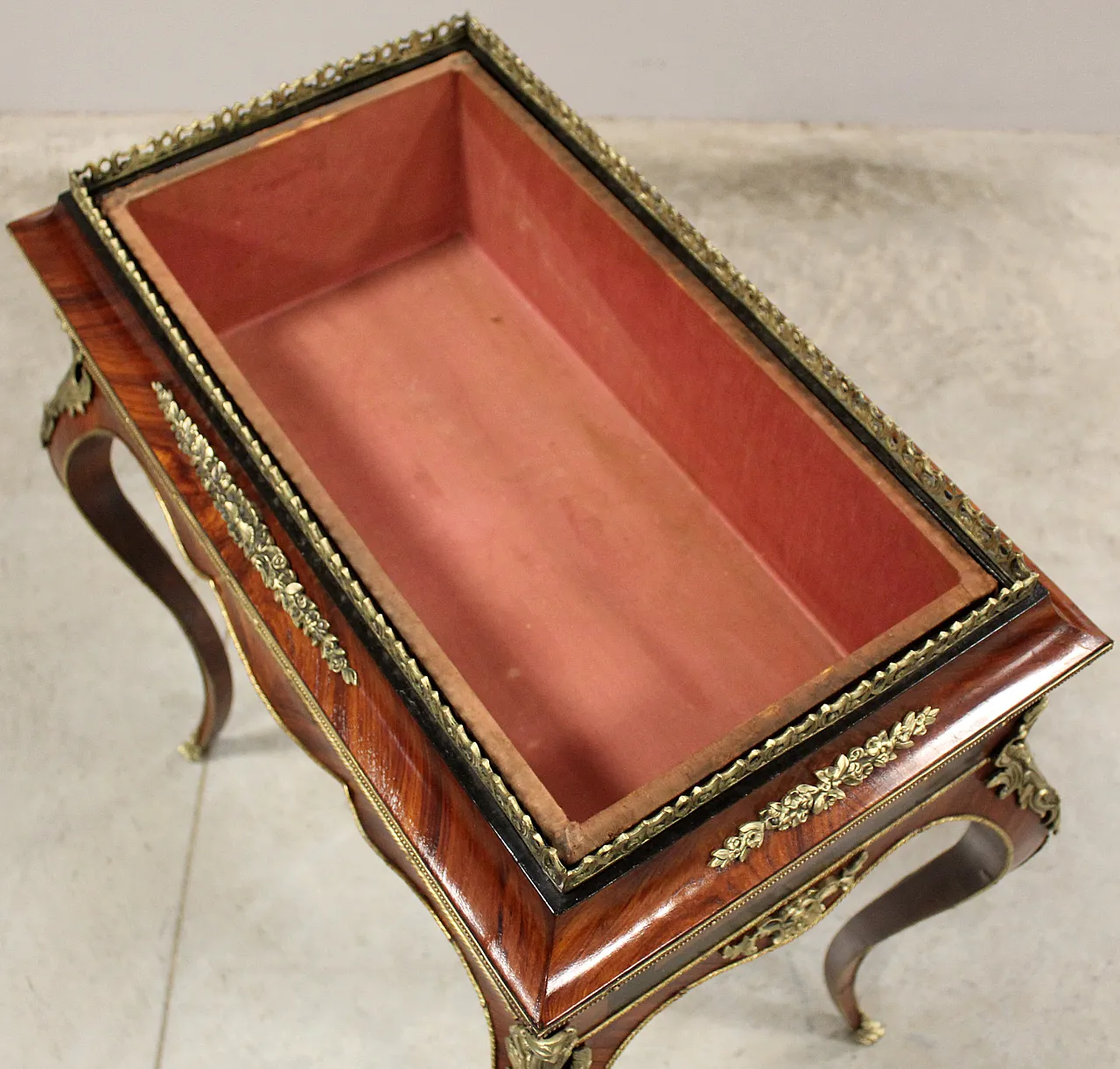 Jardiniere Napoleon III inlaid planter table, 19th century 6