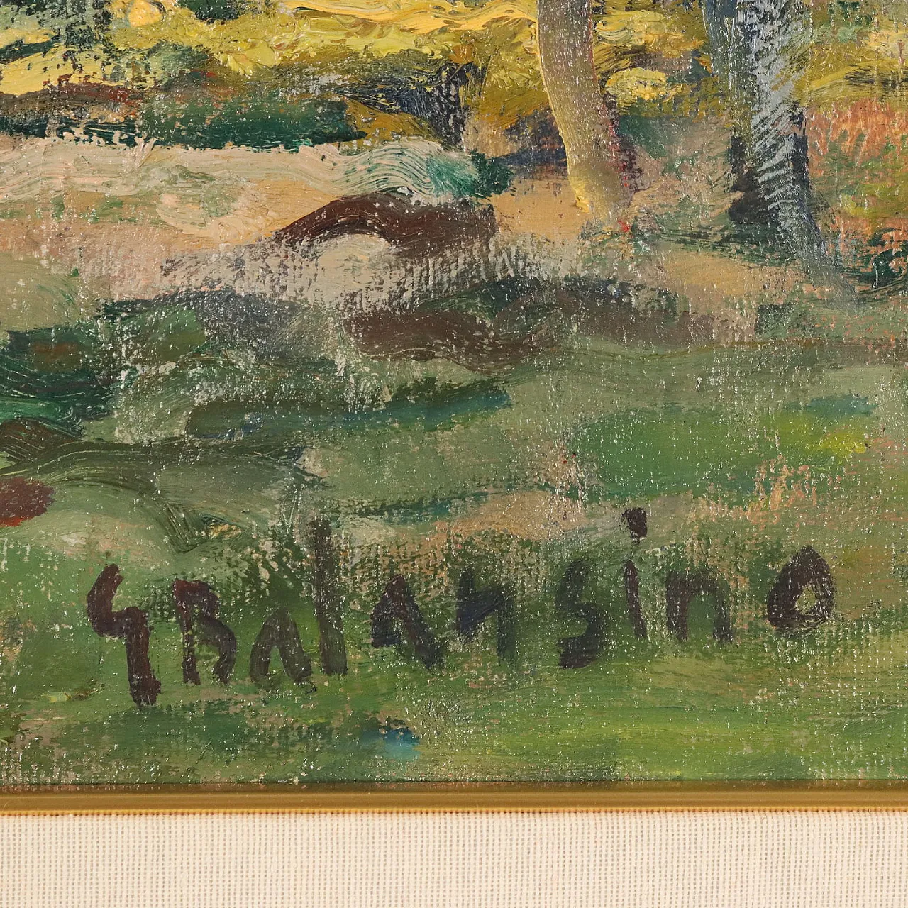 Contemporary Painting by G. Balansino Landscape Oil on Cardboard, 1985 5