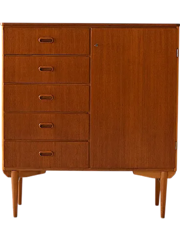 Scandinavian vintage cabinet with door and drawers