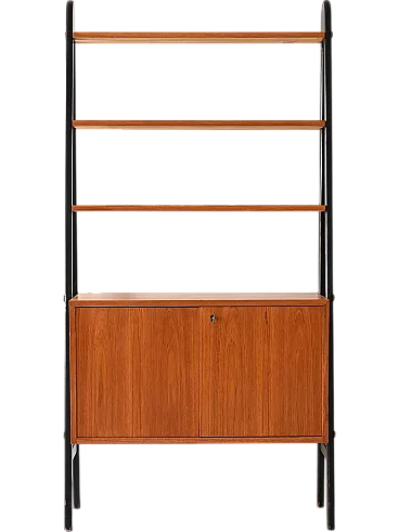 Vintage Scandinavian bookcase in teak wood