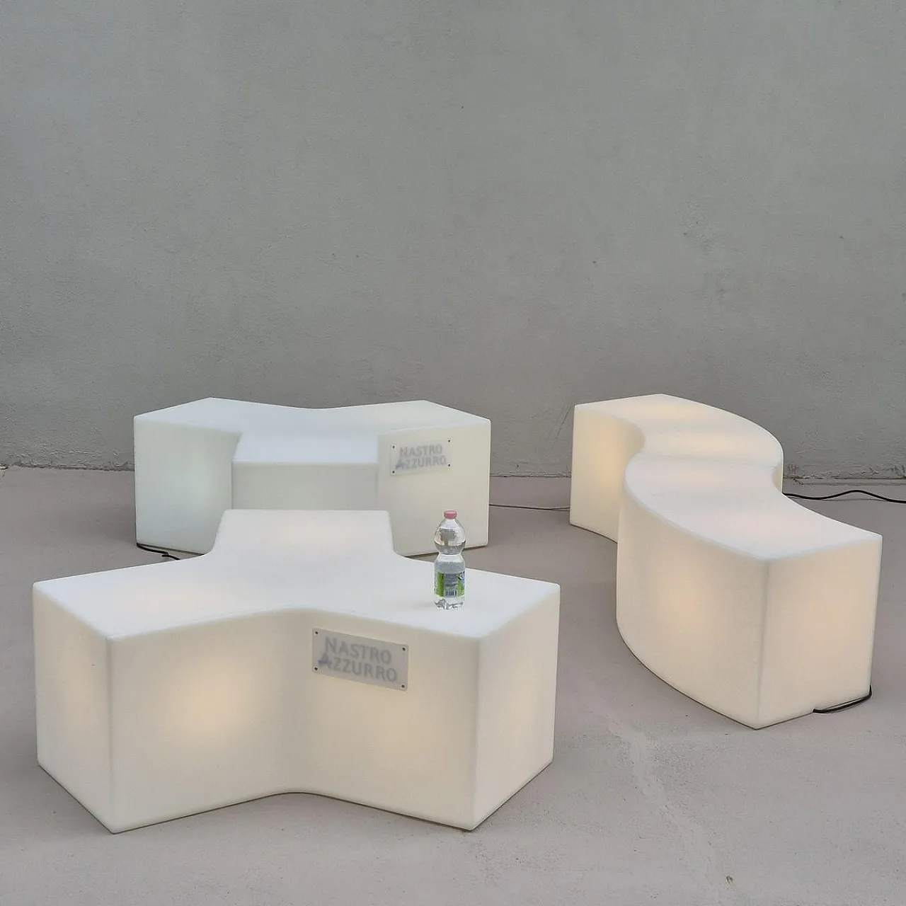 Ypsilon and Snake Modular and Luminous Benches Set from Slide, 2000s , Set of 4 4