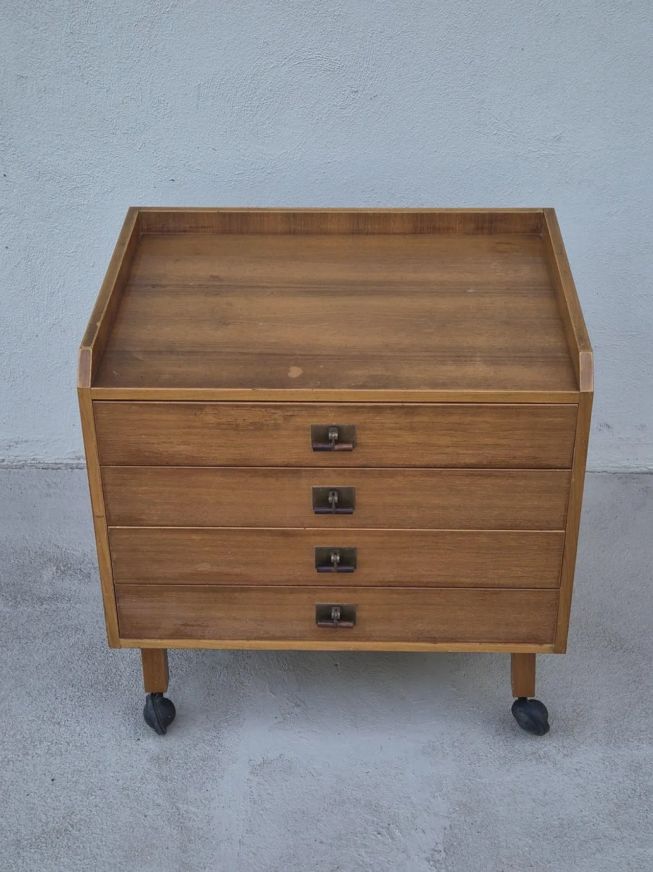 Franco Albini Bedside Table ith Wheels by Franco Albini for Poggi, 1960s 2