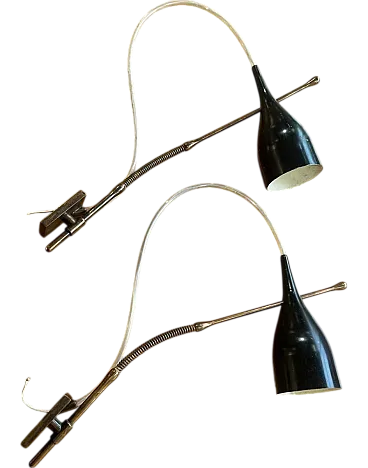 Pair of Lucinella wall lamps by Angelo Lelli for Arredoluce, 1950s