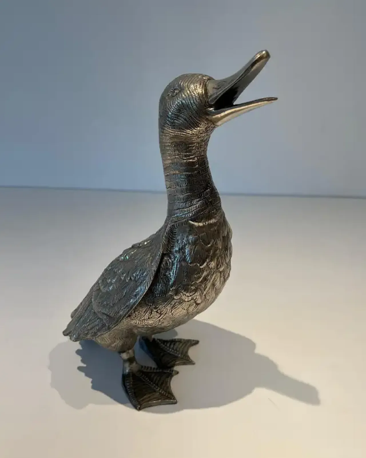 3 Silver-plated bronze ducks, 1970s 5