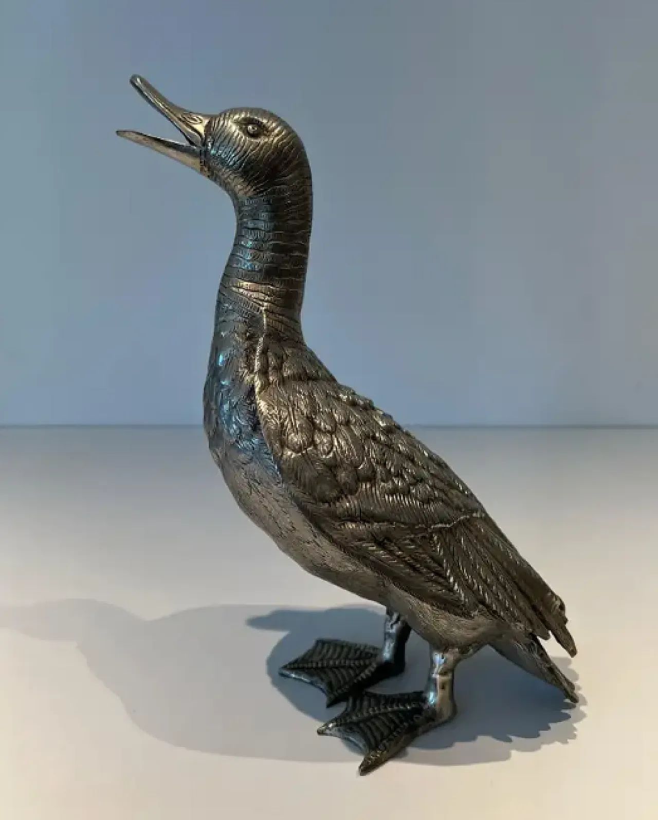 3 Silver-plated bronze ducks, 1970s 8