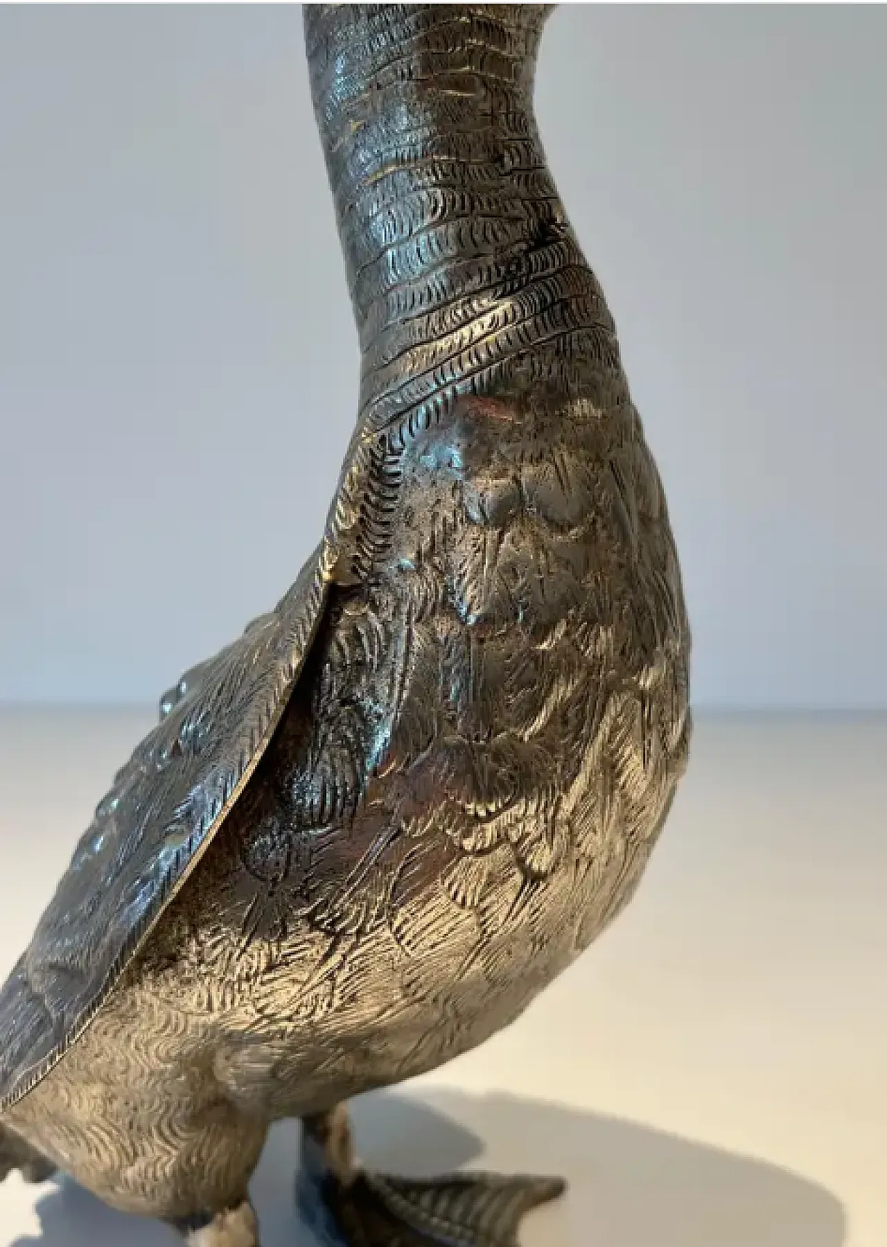 3 Silver-plated bronze ducks, 1970s 12