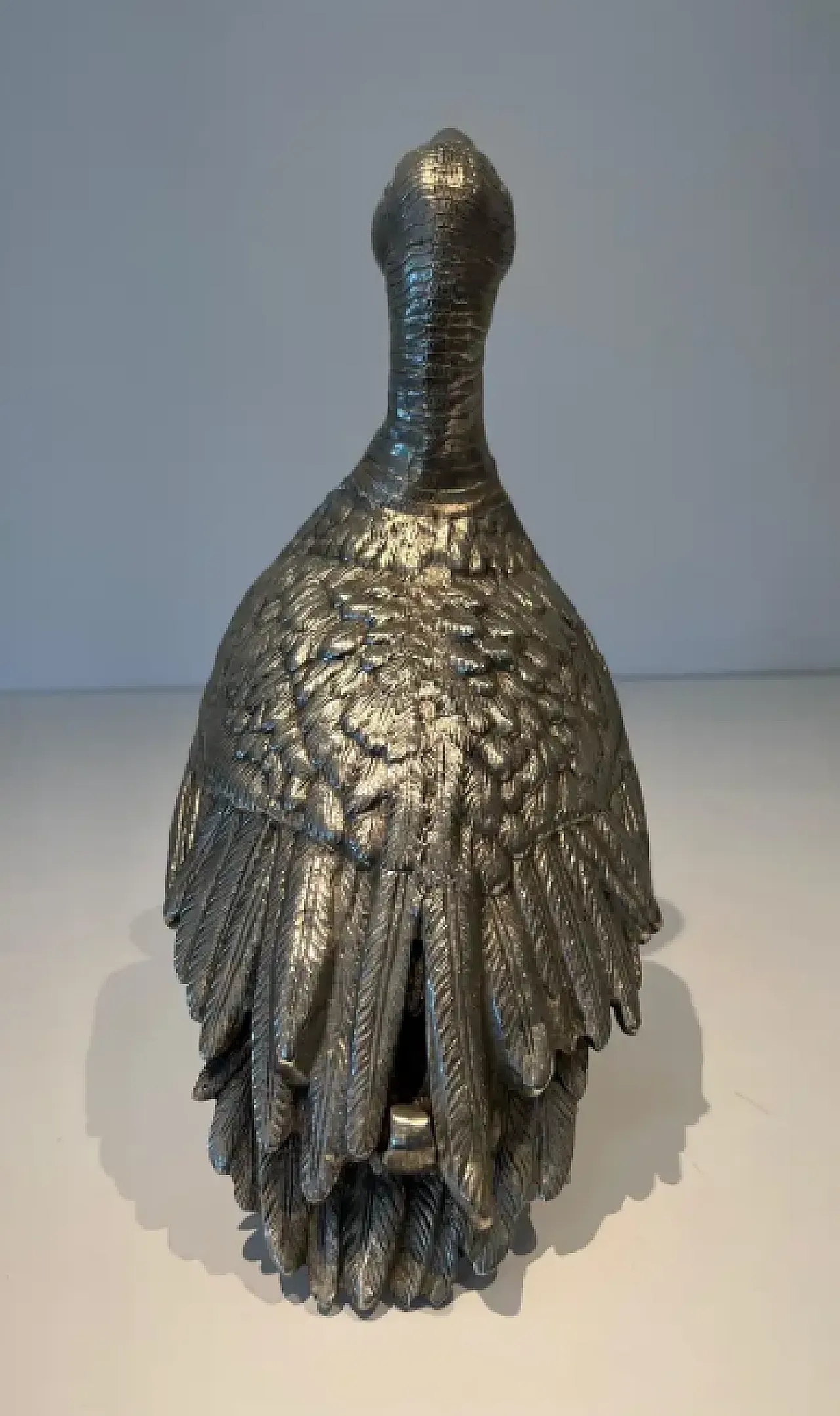 Silvered bronze duck, 1970s 6