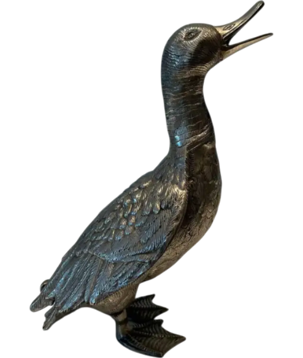 Silvered bronze duck, 1970s 13