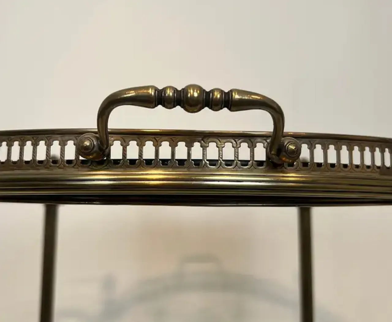 Pair of silver-plated brass trolleys by Maison Bagués, 1940s 8