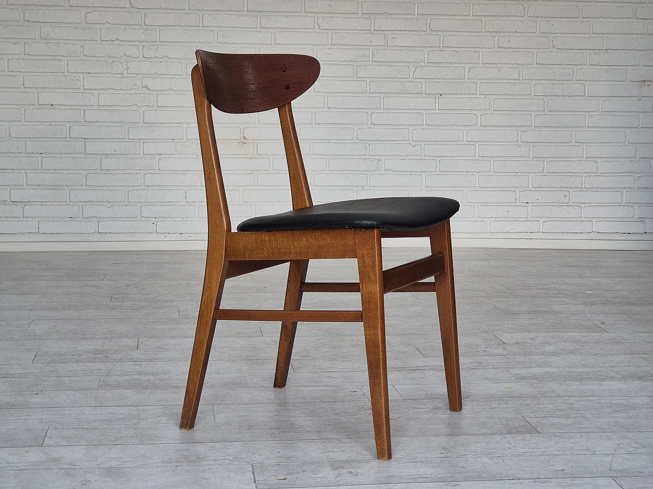 4 sedie danesi di Farstrup, legno di teak curvato, anni '60 3