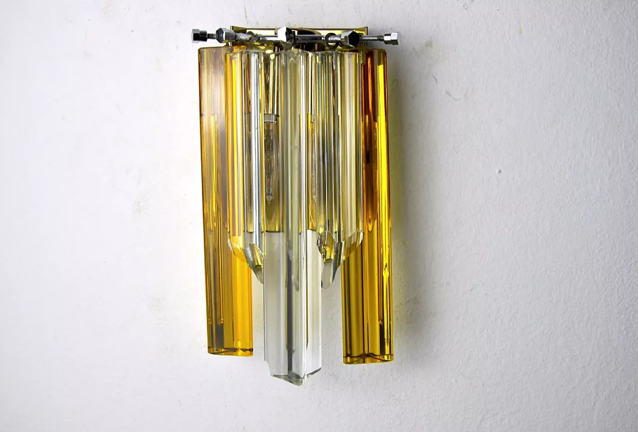 Two-tone wall lamp by Venini, 1970s 2