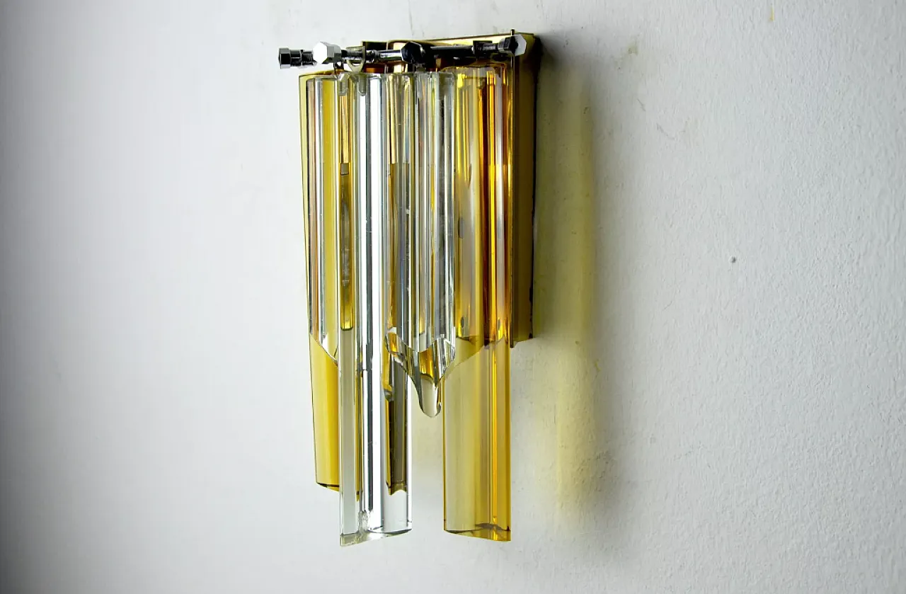 Two-tone wall lamp by Venini, 1970s 4