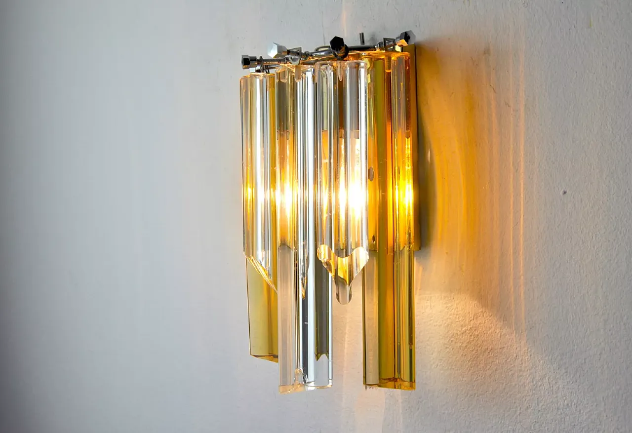 Two-tone wall lamp by Venini, 1970s 7