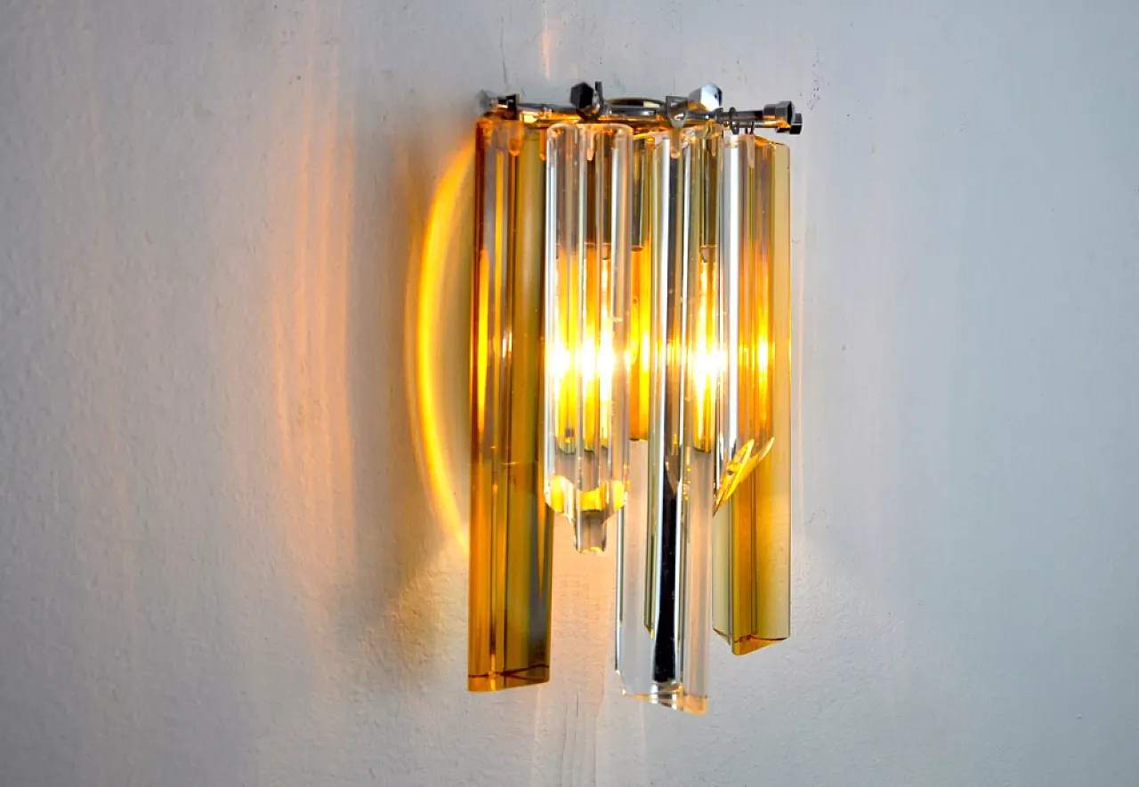 Two-tone wall lamp by Venini, 1970s 8