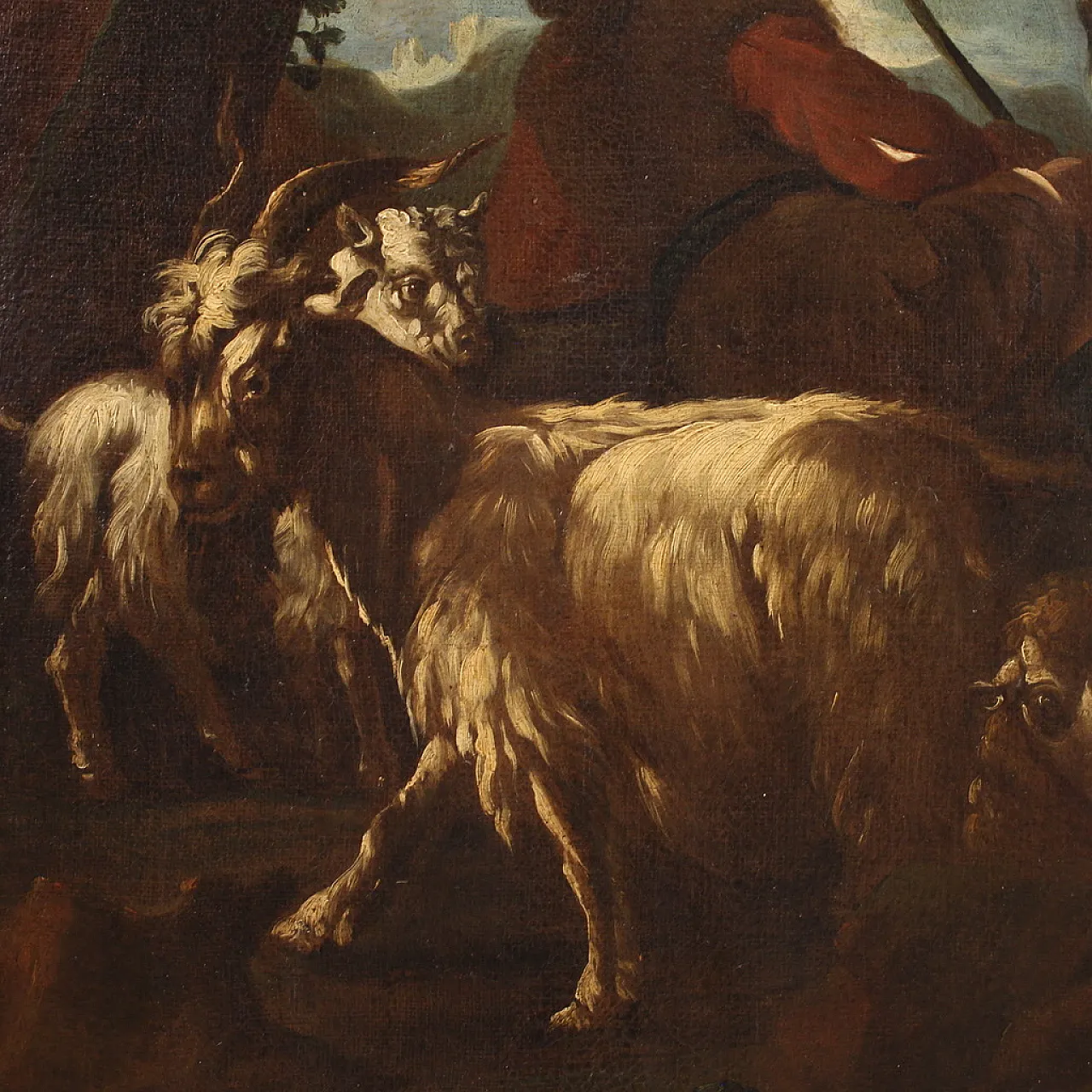 Rosa da Tivoli, Landscape with animal flock, 17th century 12