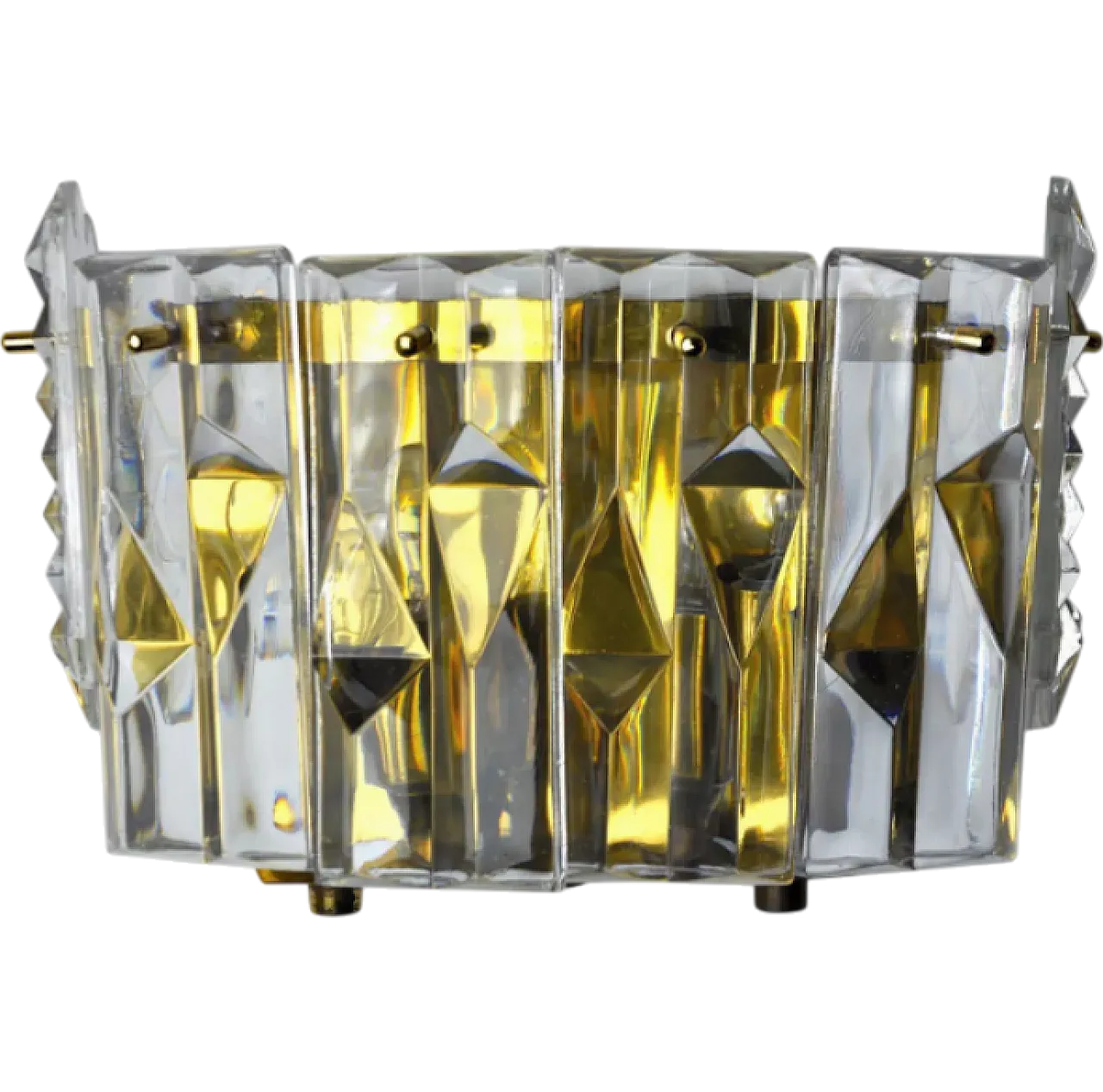 Kinkeldey 6-crystal wall lamp, 1970s 9