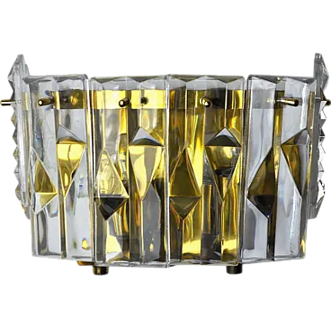 Kinkeldey 6-crystal wall lamp, 1970s