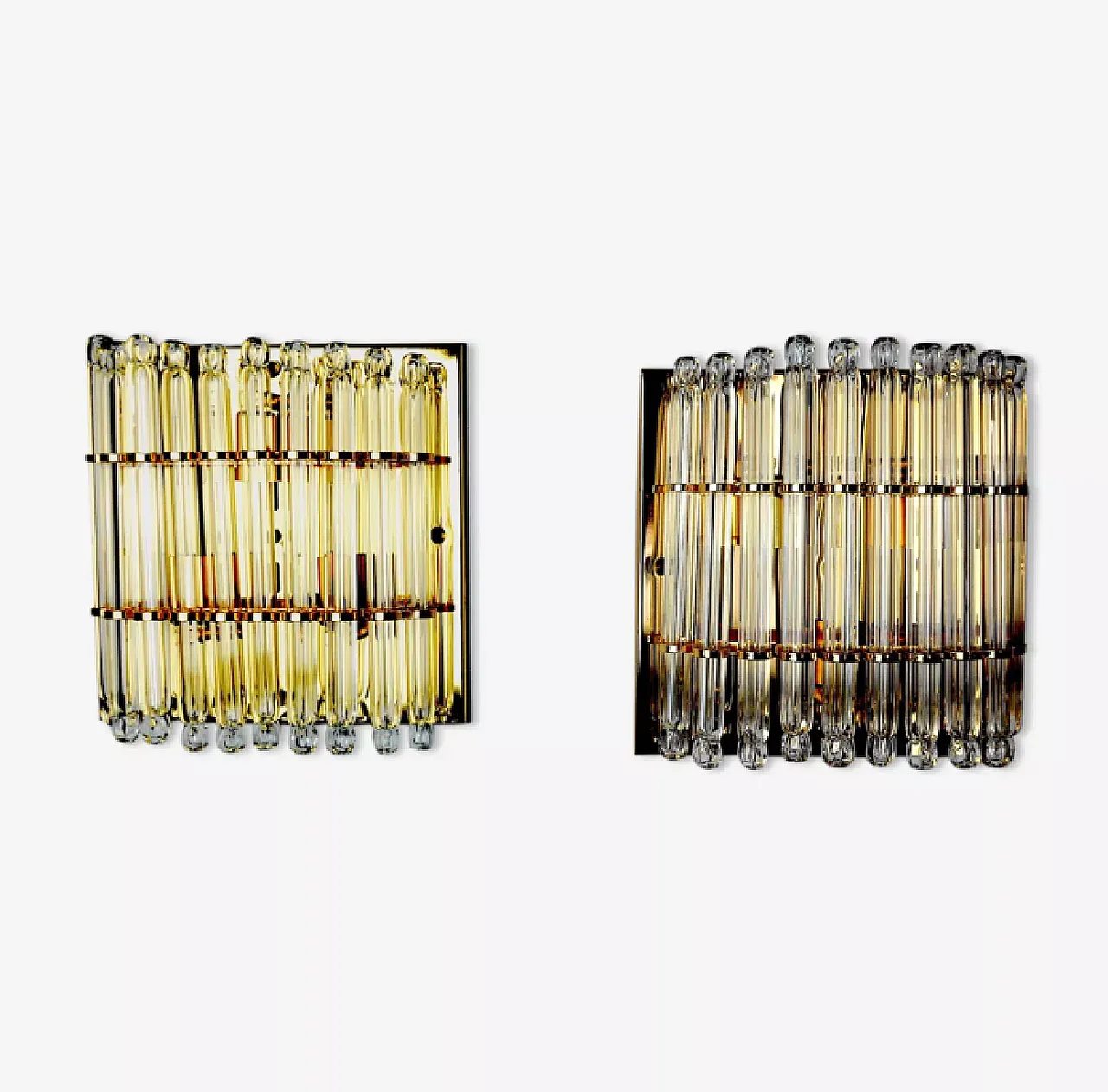 Pair of blown glass Regency wall lights, 1980s 1