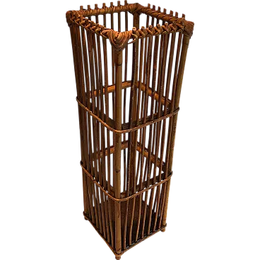 Rattan umbrella stand, 1970s