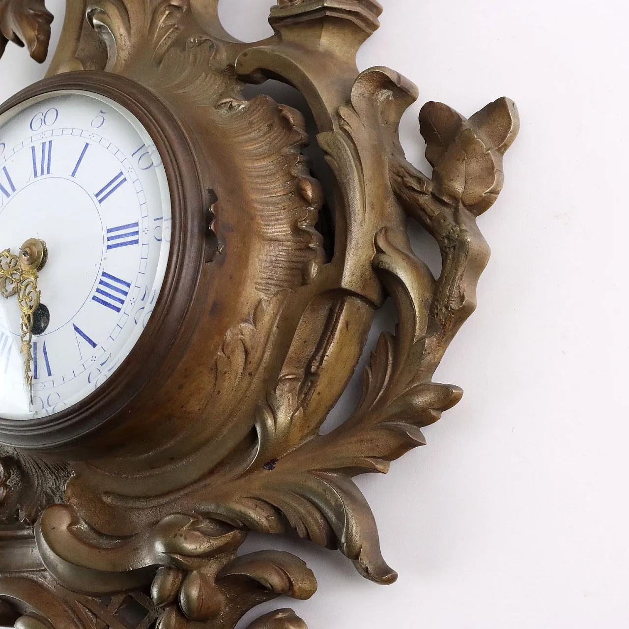 Wall clock gilded bronze France 1921 5